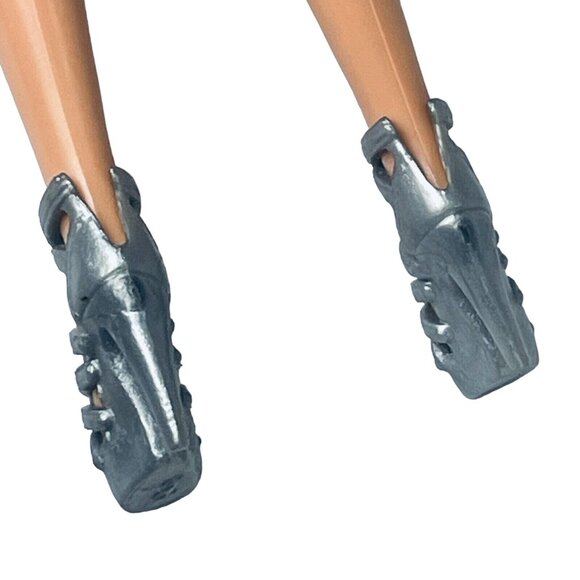 Mattel Barbie Doll Shoes FASHIONISTAS Silver High Heel Gummy Fashion Perk Toe - Picture 4 of 8